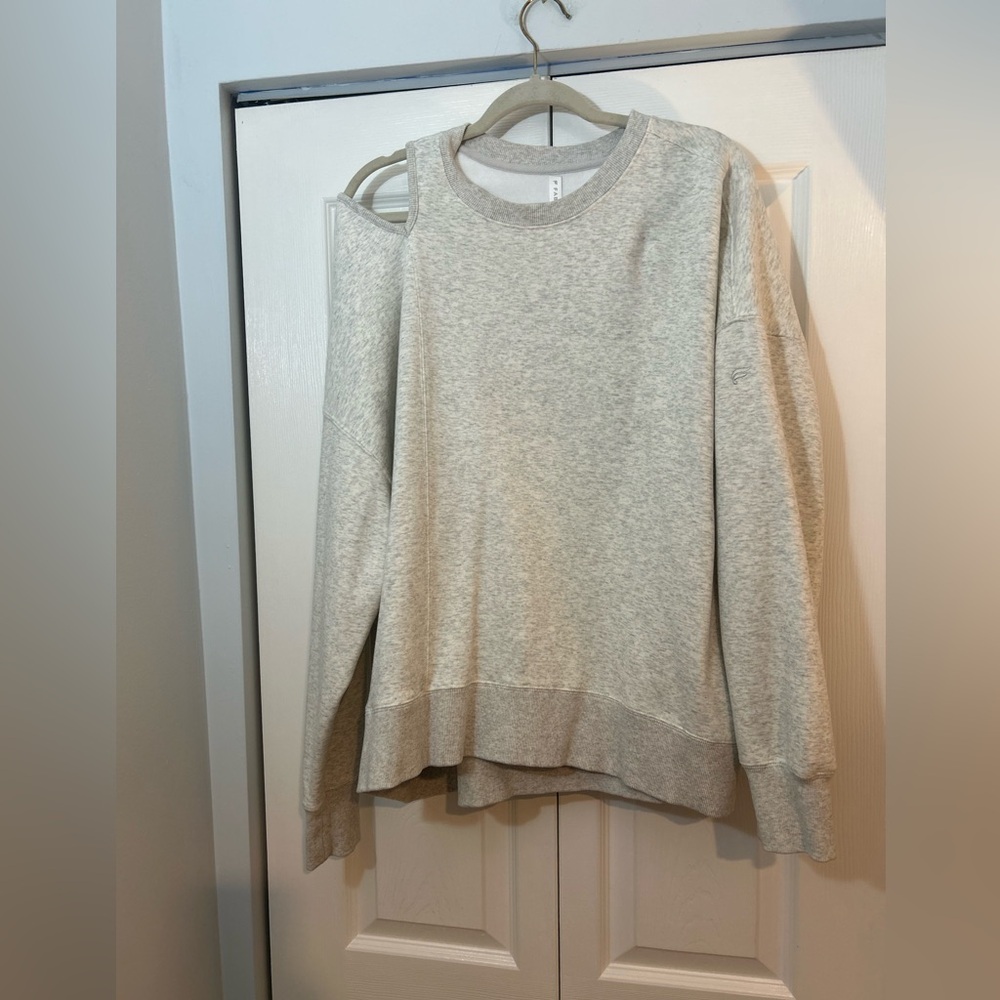 Fabletics Gray Oversized Crewneck Sweatshirt XXL 1X
